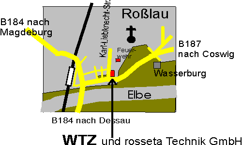 Skizze von Roßlau